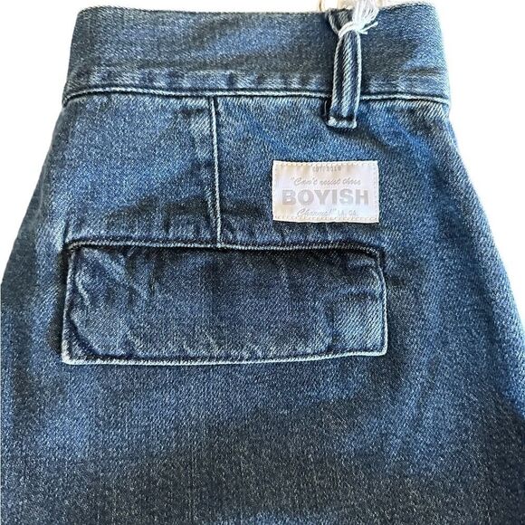 NWT Boyish Jeans Women’s Teens “The Nico” Utility Jogger Med Dark Wash -Size 27” - Picture 10 of 14